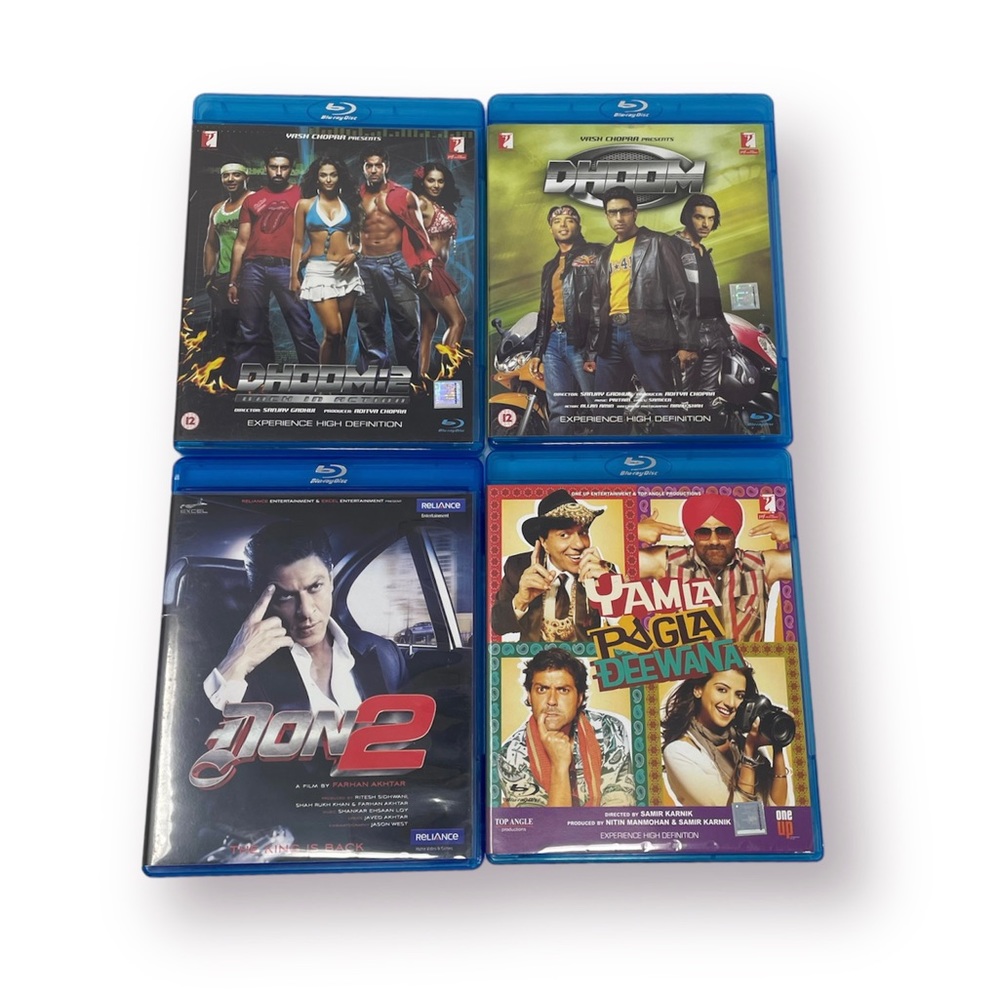 Set of 4 Blockbuster Bollywood Movies (Blu-ray)